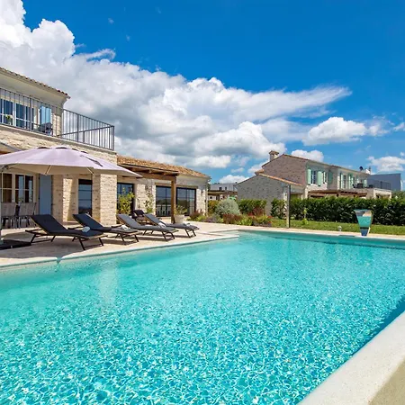 فيلة Plava With Panoramic Seaview And Big Pool *