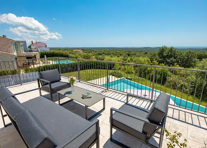 Plava With Panoramic Seaview And Big Pool Bale