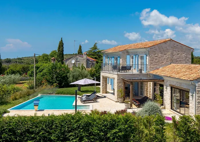 Plava With Panoramic Seaview And Big Pool * Bale