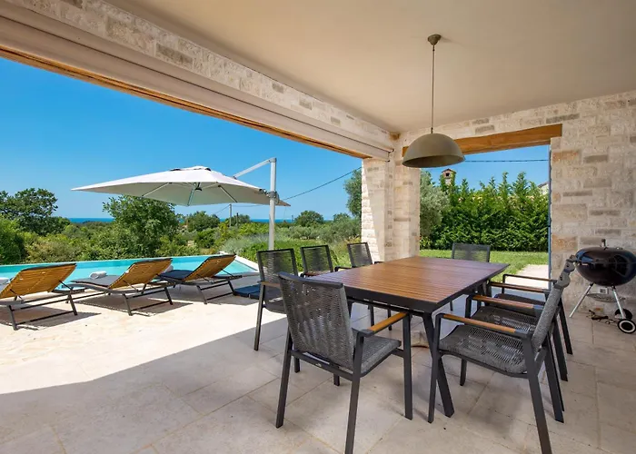 Plava With Panoramic Seaview And Big Pool * Bale